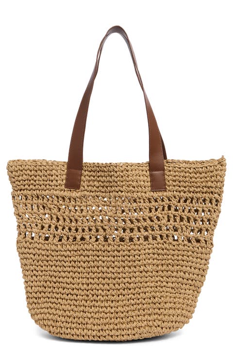 Raffia Market Tote