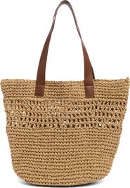 Collection XIIX Raffia Market Tote