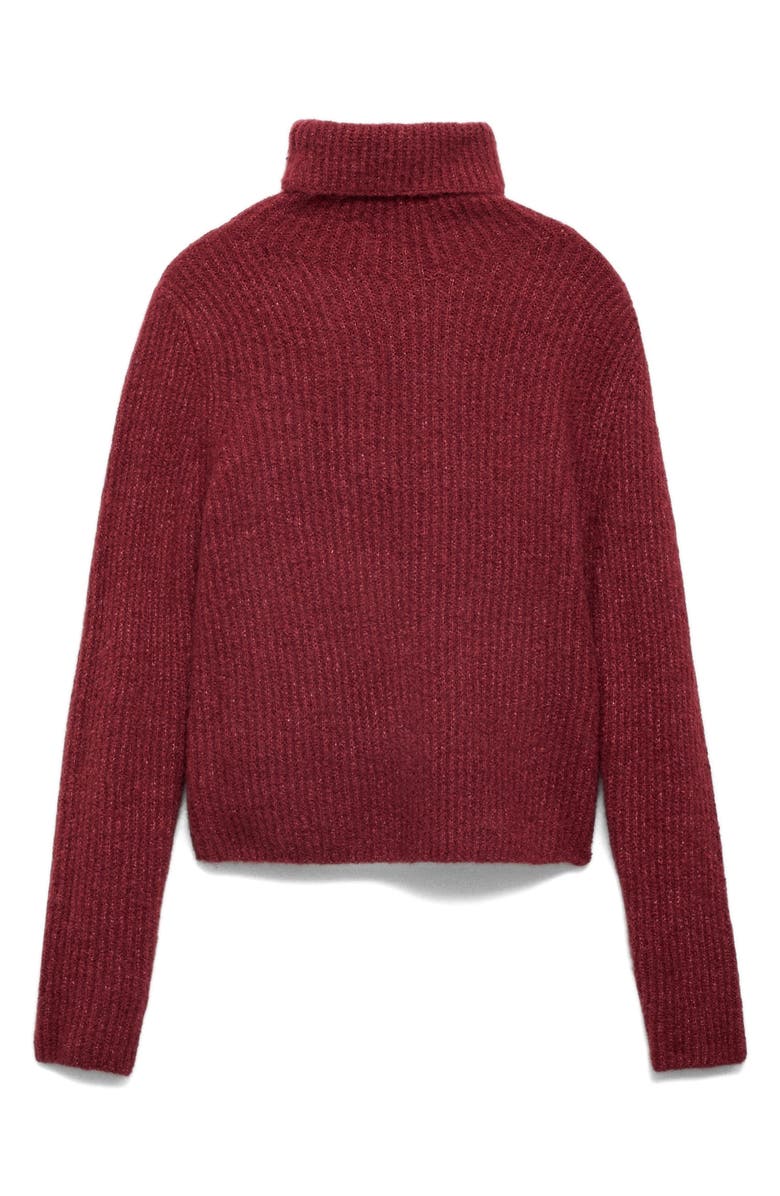 MANGO Rib Turtleneck Sweater, Main, color, 
