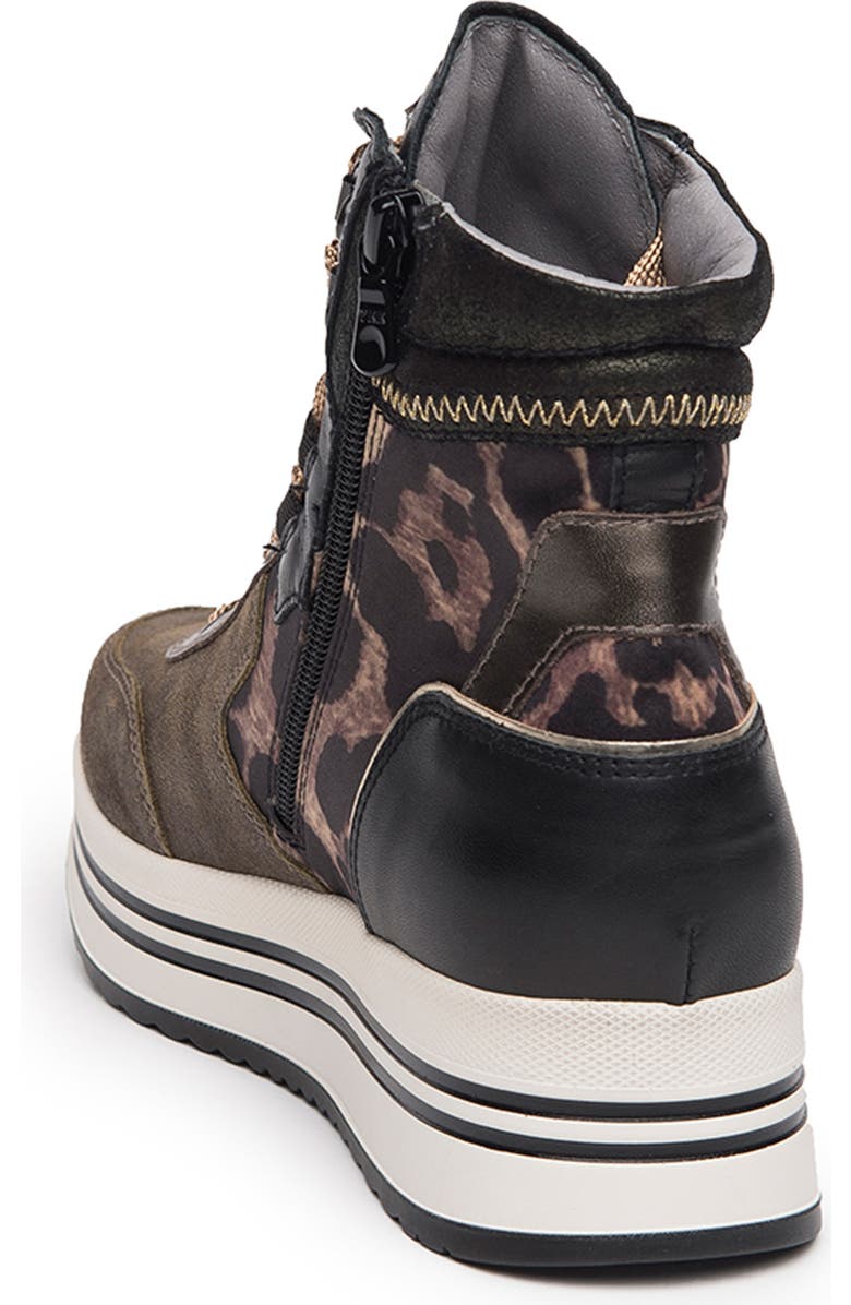 NeroGiardini Leopard Print Platform High Top Sneaker, Alternate, color,