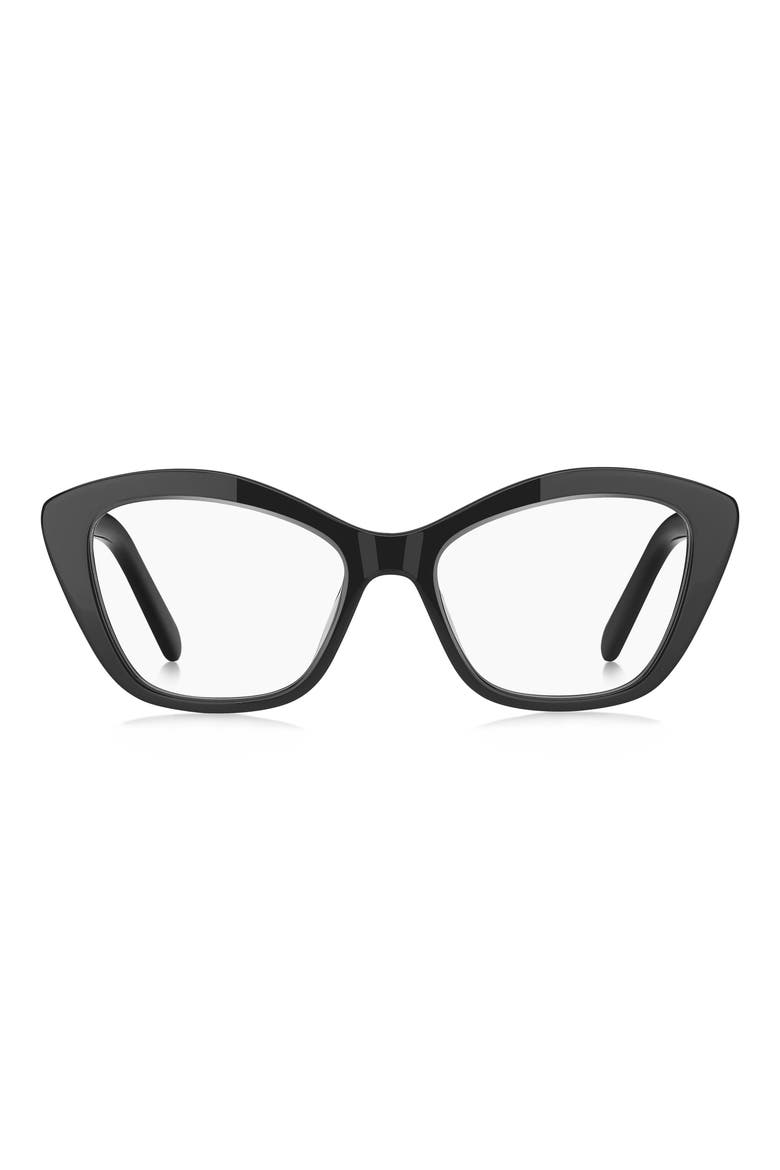 53mm Rectangular Optical Glasses, Main, color, CRYSTAL BLACK