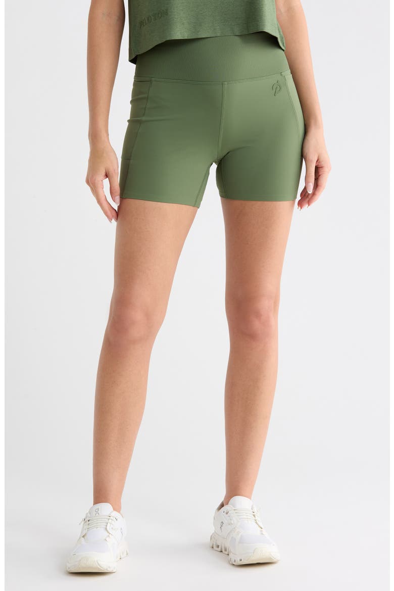 Ablaze High Waist Pocket Bike Shorts, Main, color, BRONZE GREEN