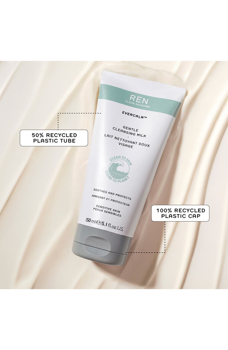 REN Clean Skincare Evercalm Gentle Cleansing Milk, Alternate, color, 
