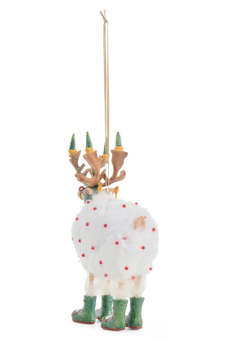 Patience Brewster Dash Away Reindeer Christmas Ornament, Alternate, color, WHITE