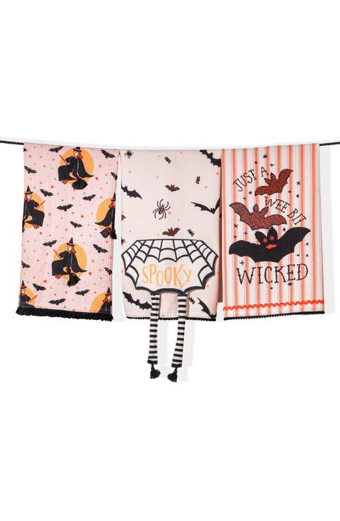 The Wicked Whimsy Set of 3 Kitchen Towels