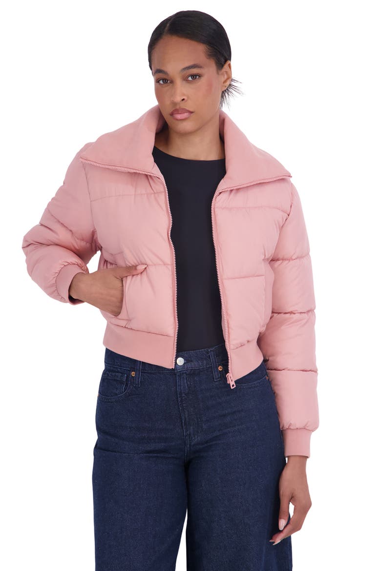 Puffer Bomber Jacket, Alternate, color, ROSE