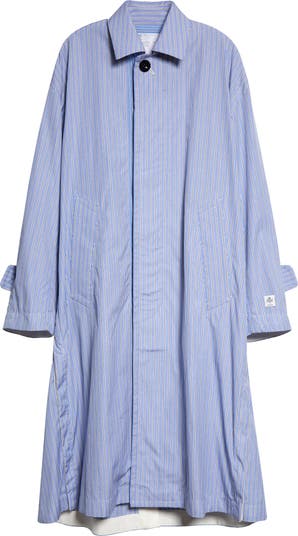 Tシャツ・カットソー sacai White poplin Thomas Mason shirt dress (2306627 151) 0400021312311_NAVYSTRIPE_A3?
