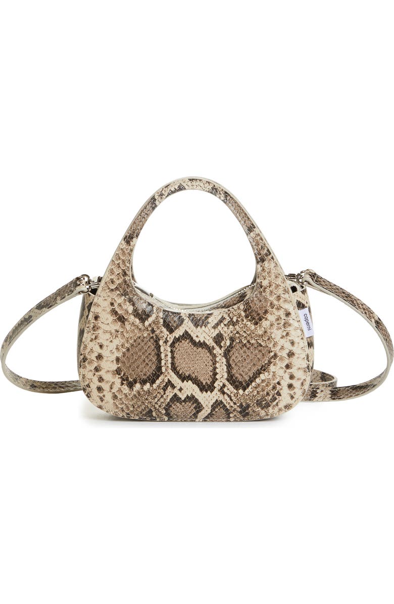 Coperni Micro Swipe Baguette Snake Embossed Leather Top Handle Bag, Main, color,
