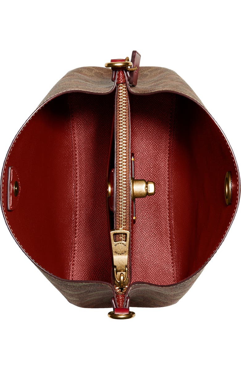 COACH Signature Coated Canvas & Hearts Crossbody Bag, Alternate, color,