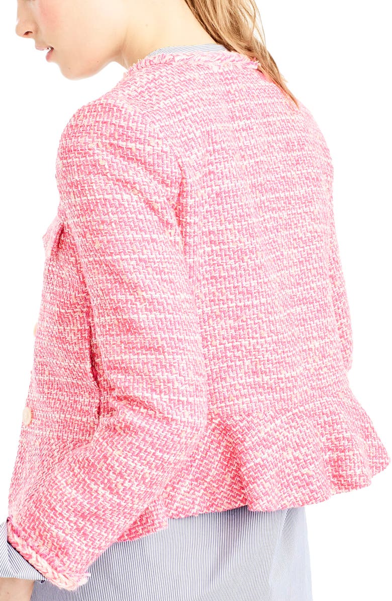 J.CREW FACTORY J.Crew Tweed Peplum Lady Jacket, Alternate, color,