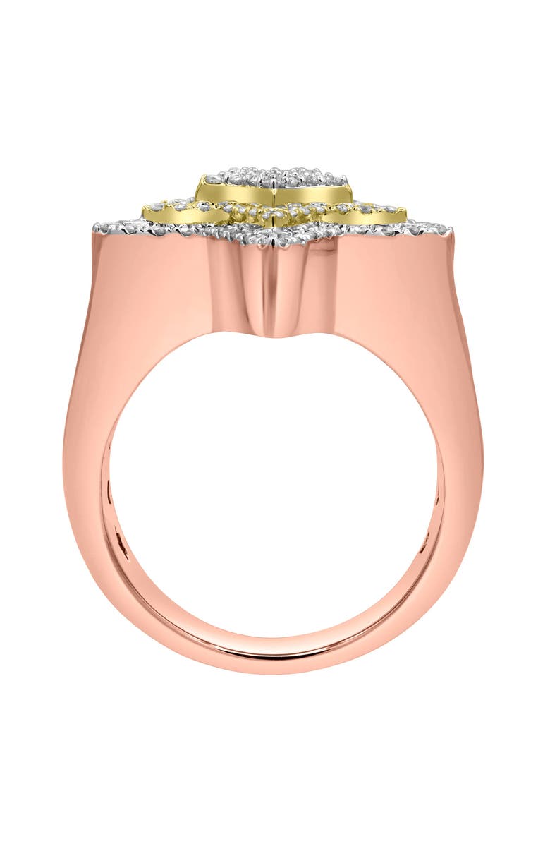 LuvMyJewelry Star Studded Bling 14K Rose Gold Two Tone Star Ring - 3 Ct, Alternate, color,