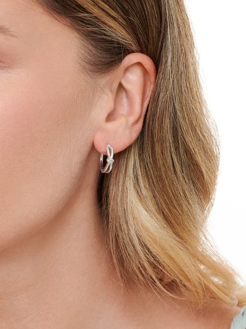 Devata Love Knot Hoop Earrings In Metallic