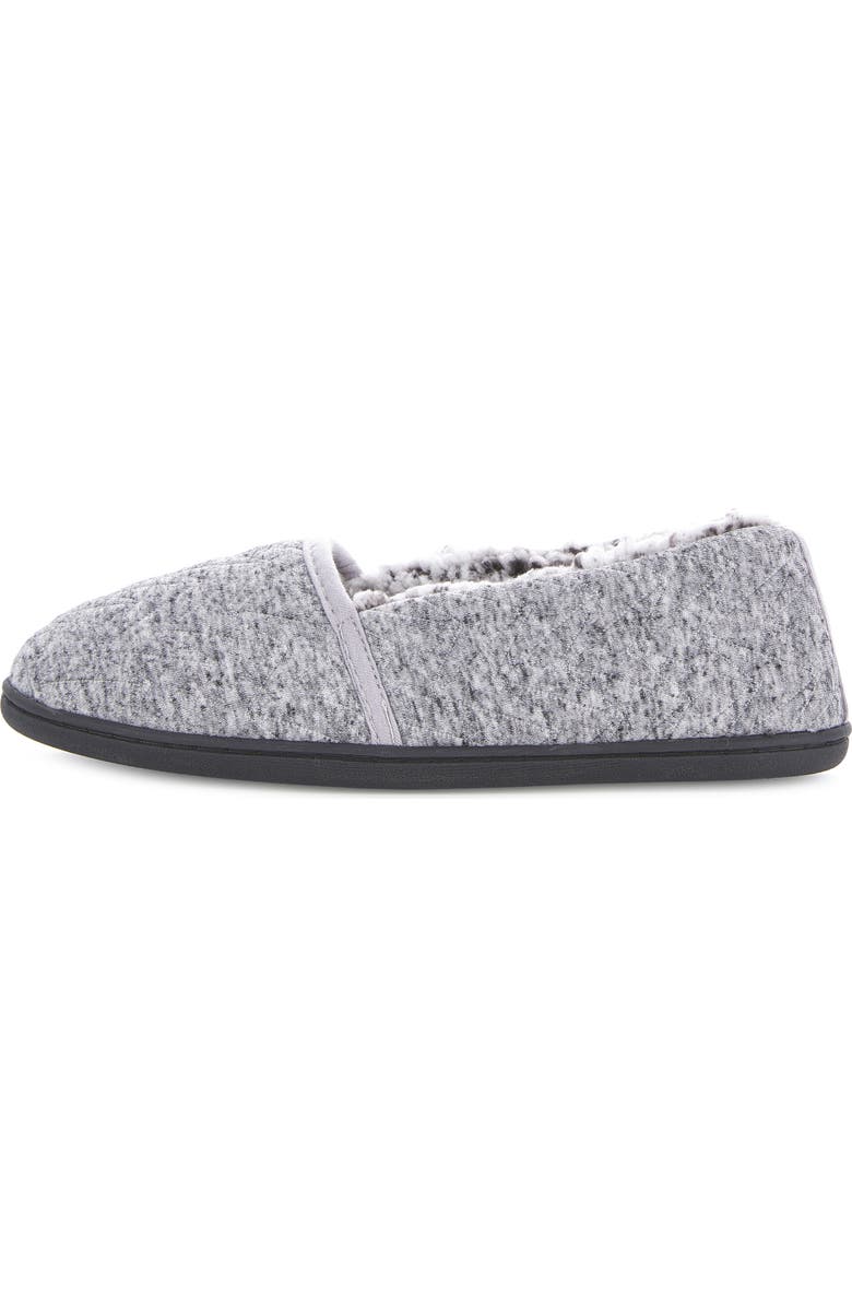 FLOOPI Chloe Quilt Fleece Slipper, Alternate, color, Black