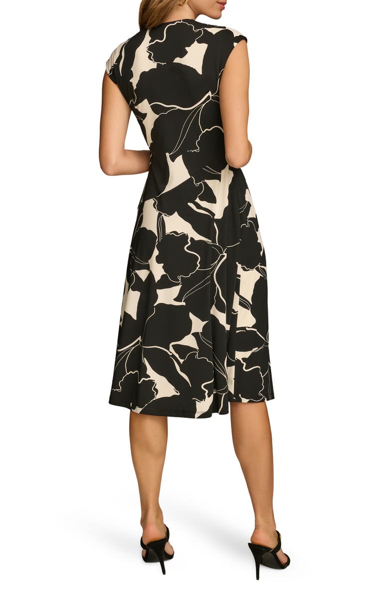 Donna Karan New York Floral Wrap Front Midi Dress, Alternate, color,