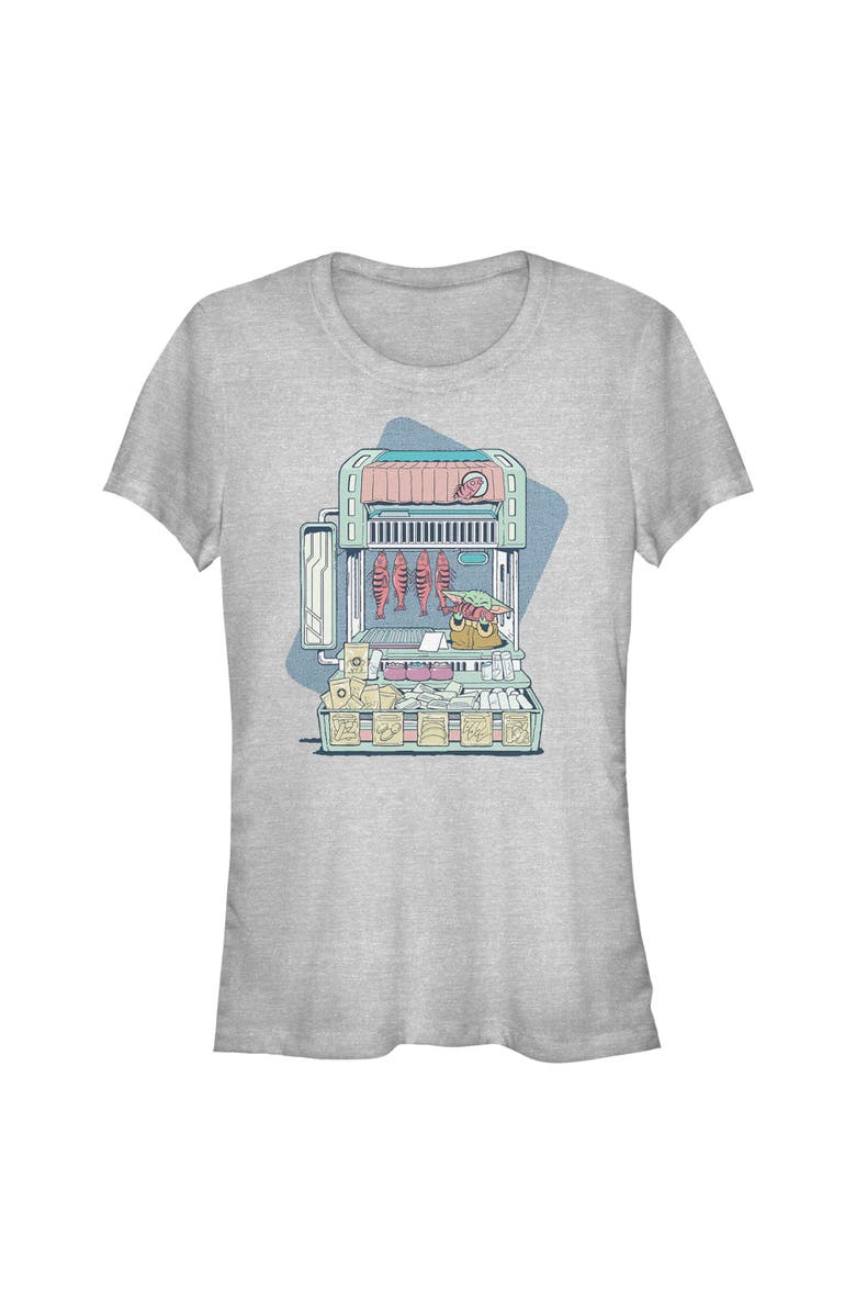 Star Wars: The Mandalorian and Grogu Junior's Star Wars The Mandalorian and Grogu The Child Street Stall  Graphic T-Shirt, Main, color, Athletic Heather