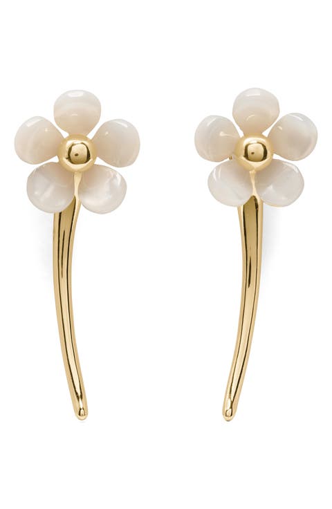 summer daze flower statement jacket earrings