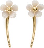 Kate Spade New York summer daze flower statement jacket earrings