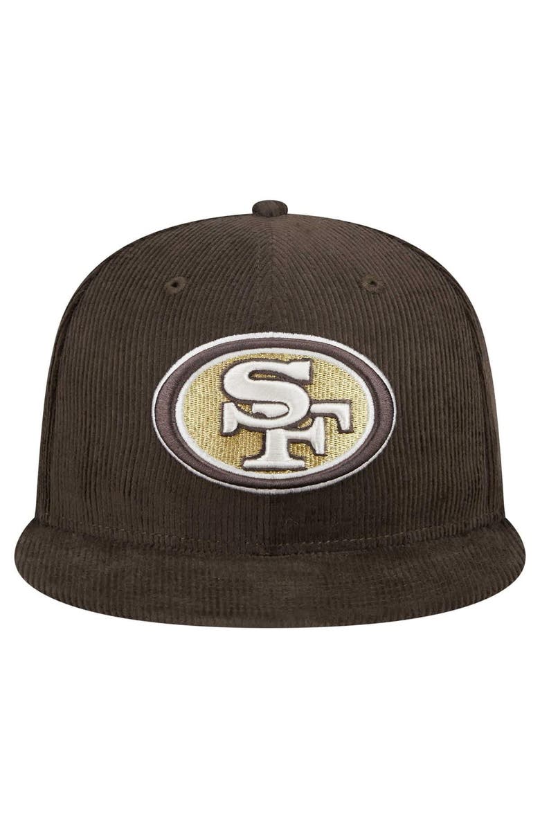 New Era Men's New Era  Brown San Francisco 49ers Choco Cord 59FIFTY Fitted Hat, Alternate, color, 
