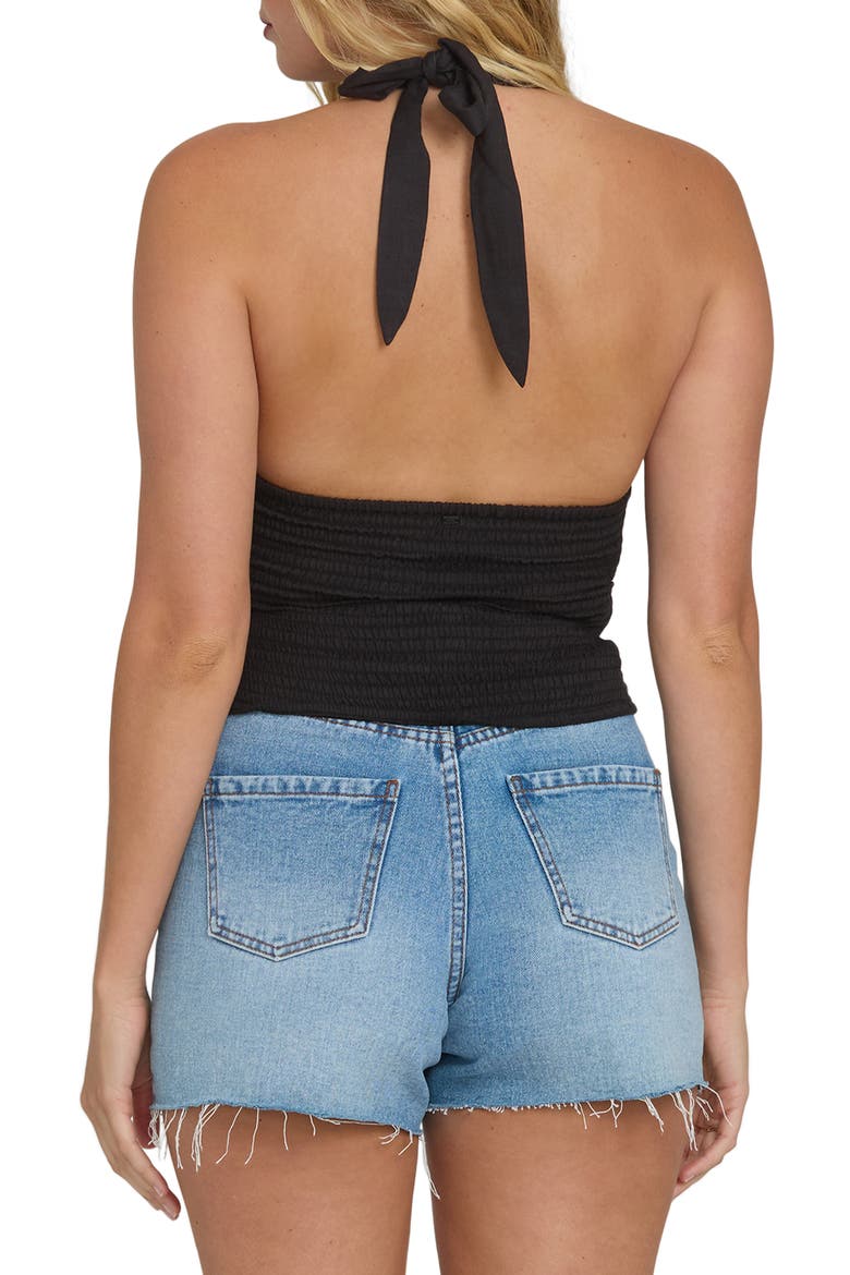 Sunny Sometimes Halter Tank, Alternate, color, BLACK SANDS