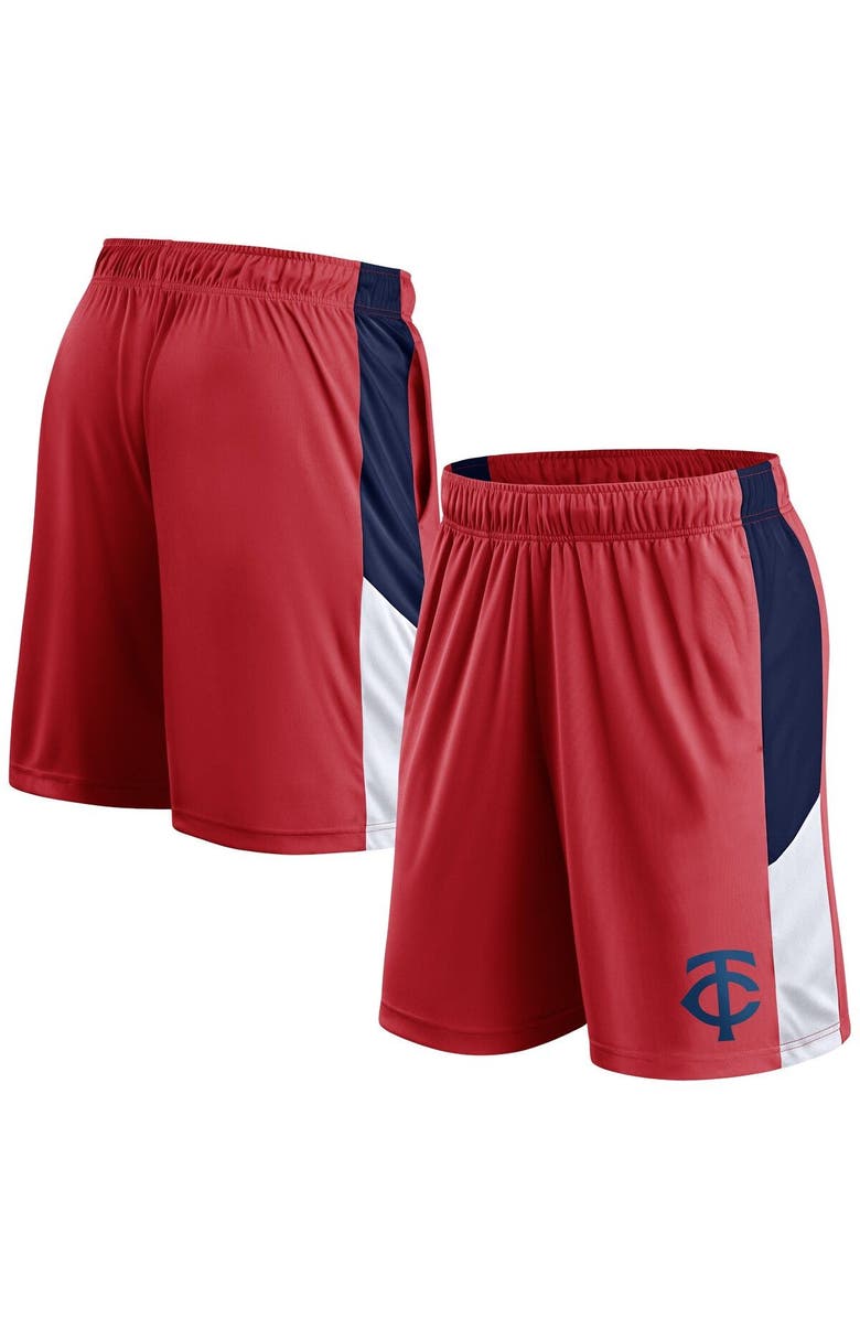 FANATICS Men's Fanatics Branded Red Minnesota Twins Primary Logo Shorts, Main, color, 