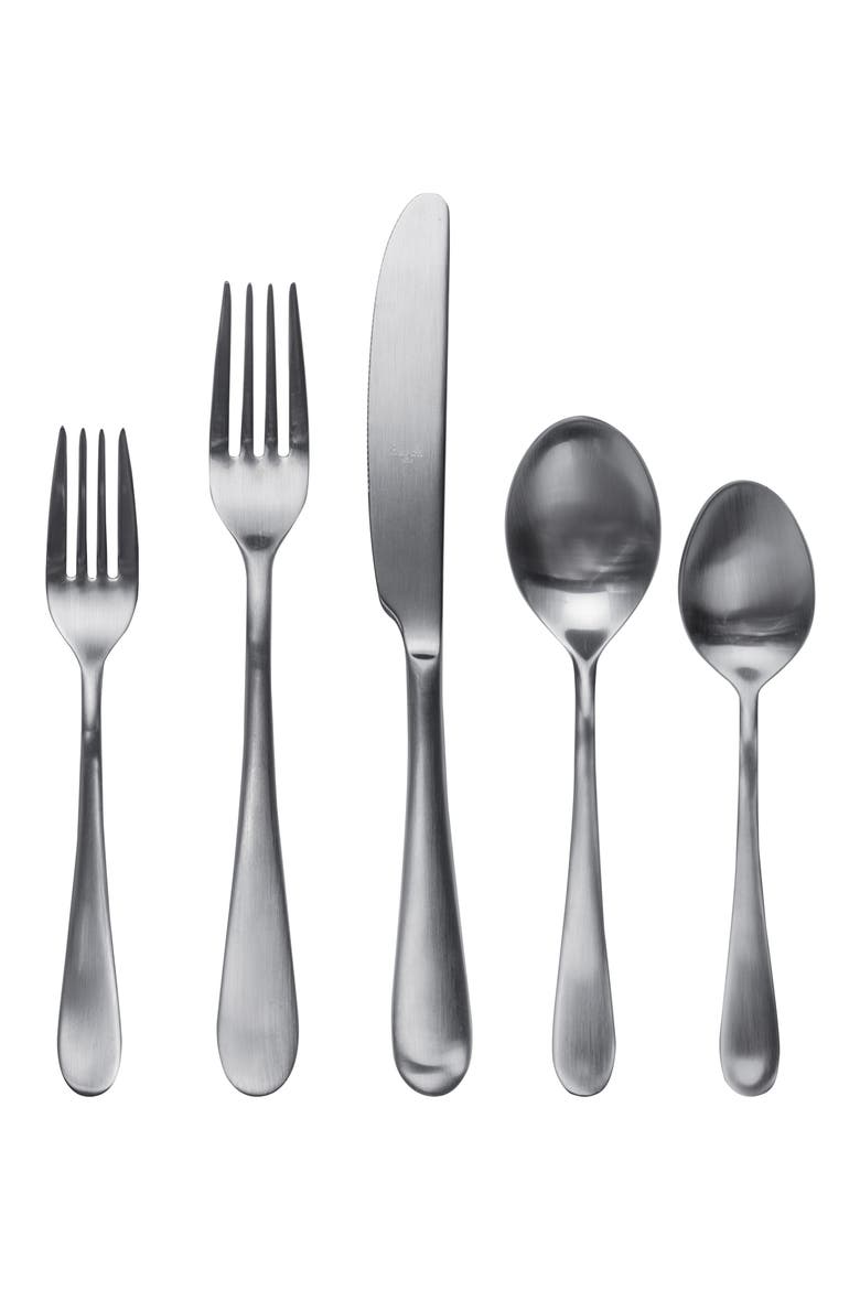 Natura Ice 5-Piece Place Setting, Main, color, BRUSHED STAINLESS STEEL