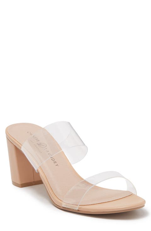 Robinn Clear Strap Block Heel Sandal (Women)