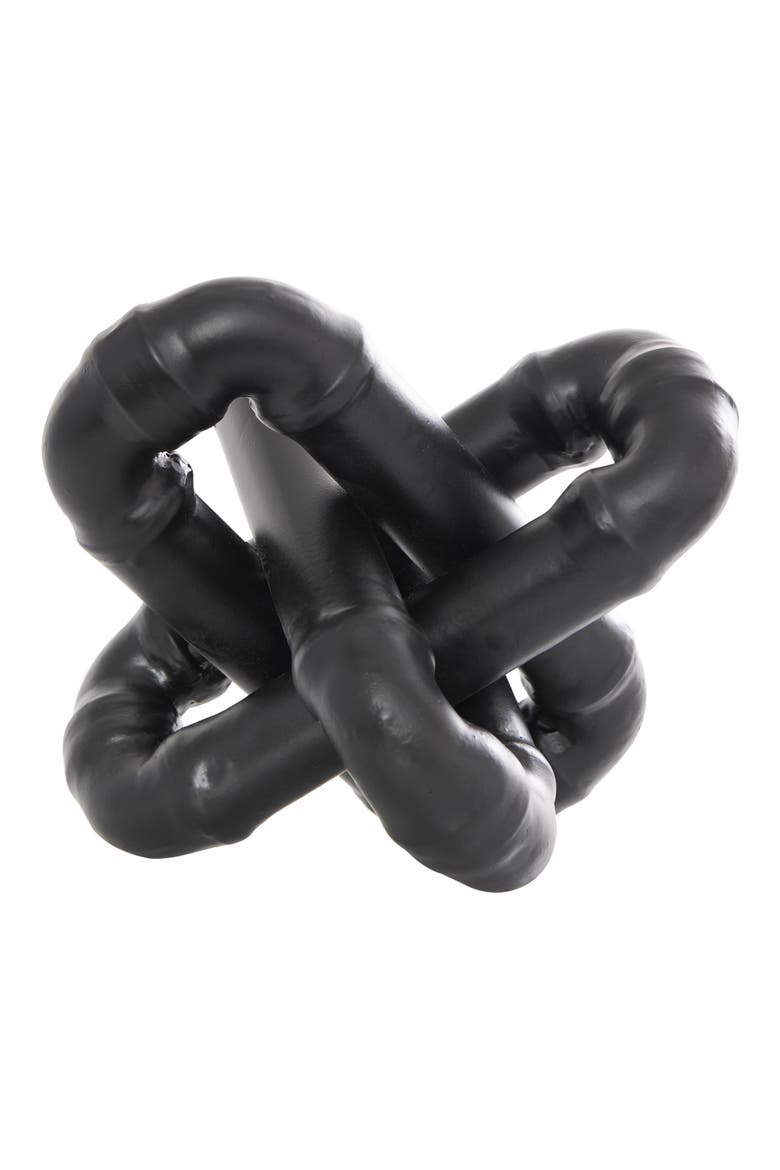 Contemporary Chain Link Statue, Alternate, color, BLACK