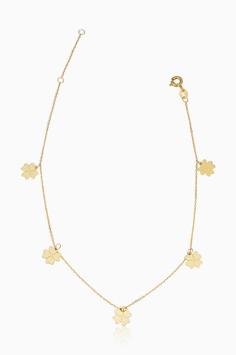 14K Yellow Gold Lucky You Anklet