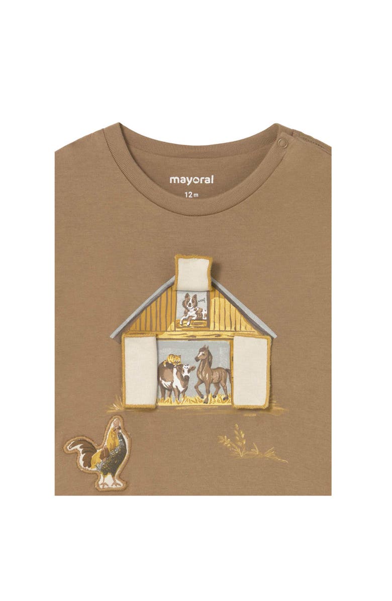Mayoral Interactive Farm T-Shirt, Alternate, color, Beige