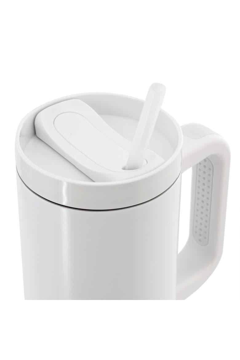 29oz Stainless Steel Thermal Tumbler with Handle, Alternate, color, White