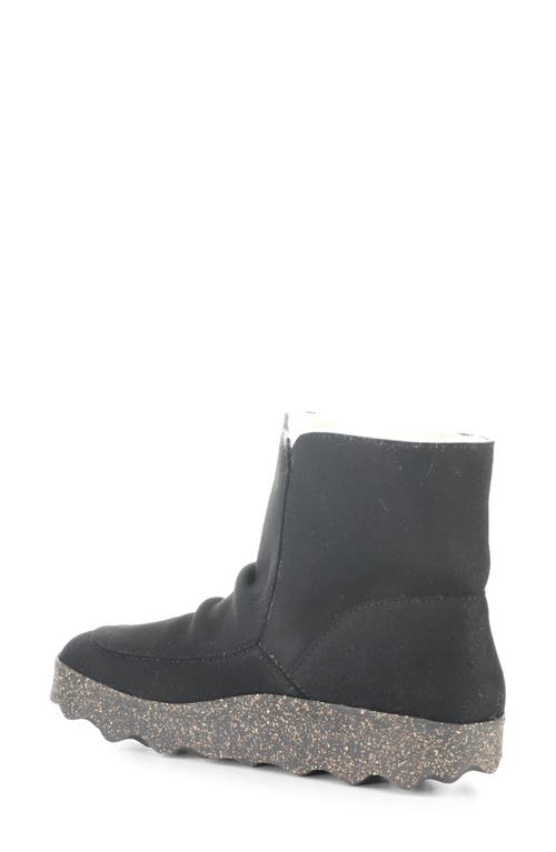 Fly London Cuff Faux Shearling Bootie In Black