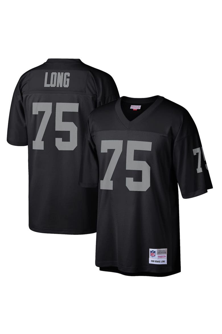 Men's Mitchell & Ness Howie Long Black Las Vegas Raiders Retired Player Legacy Replica Jersey, Main, color, Black