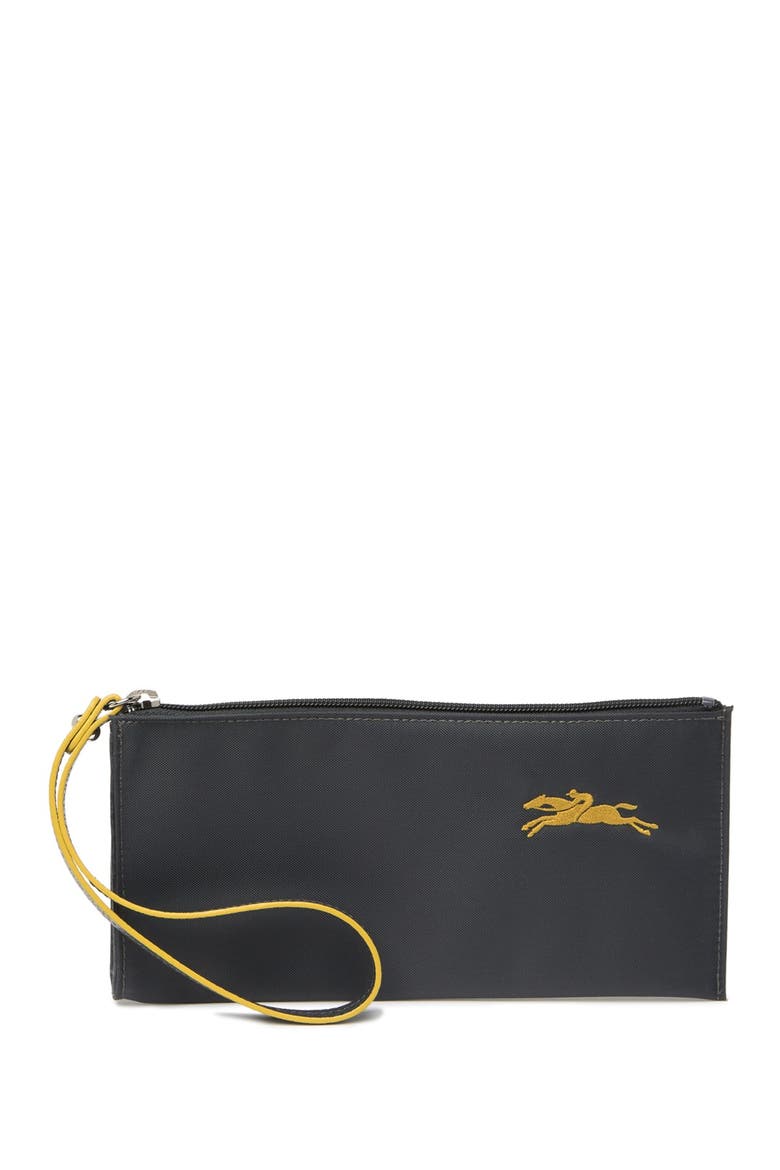 Le Pliage Club Flat Wristlet, Main, color, GUN METAL