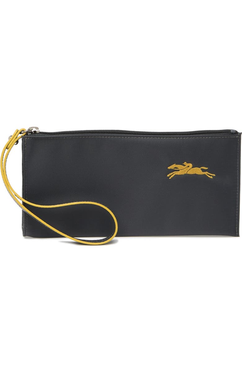 Longchamp Le Pliage Club Flat Wristlet, Main, color, Gun Metal