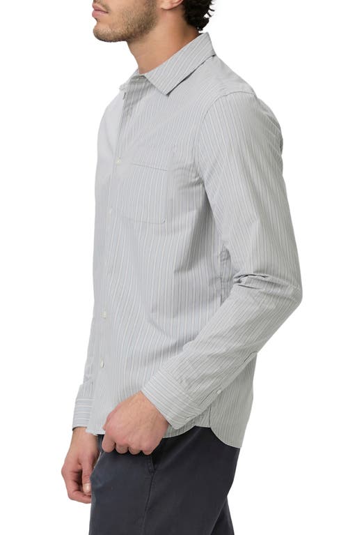 Paige Radovan Stripe Button-up Shirt In Moon Shadow Stripe