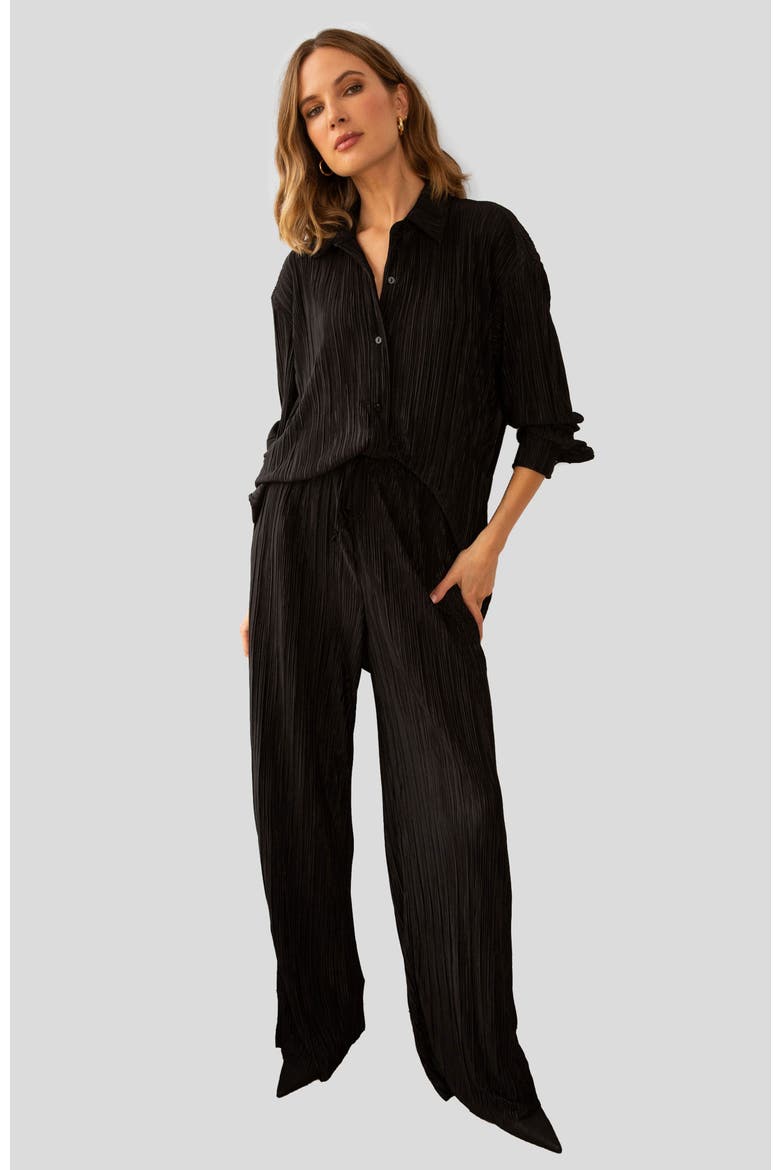 Raffa Pant, Main, color, Black crinkle