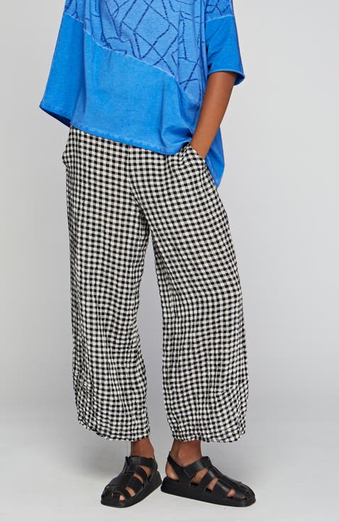 Rio Checkered Gauze Linen Pants
