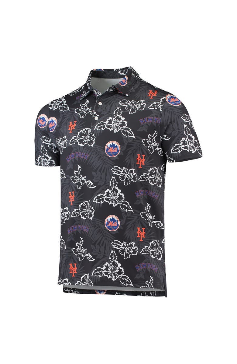 Reyn Spooner Men's Reyn Spooner Black New York Mets Performance Polo, Alternate, color, Black