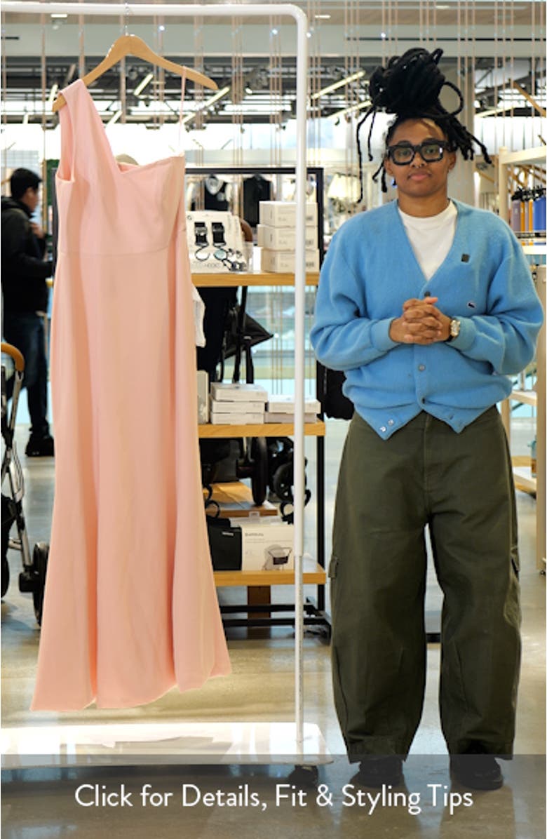 Magdalynn Asymmetric One Shoulder Mermaid Gown, sales video thumbnail