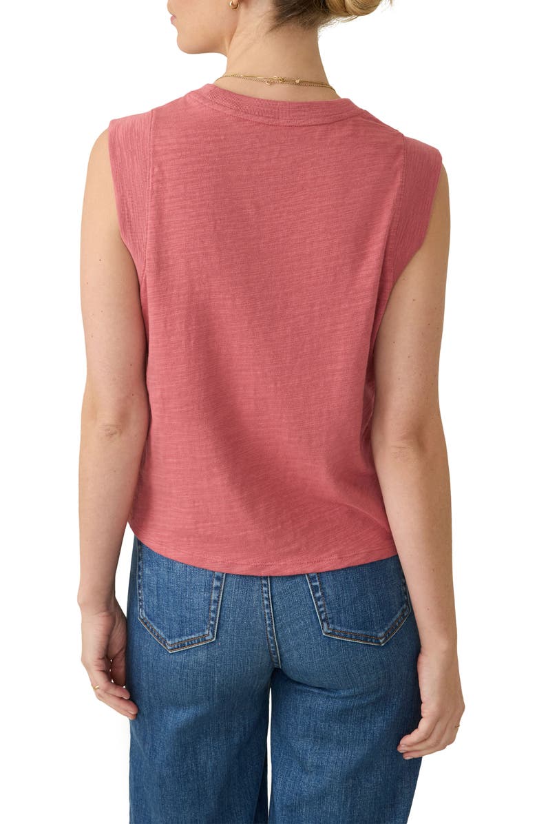Faherty Sunwashed Slub Muscle Tank, Alternate, color, Baroque Rose