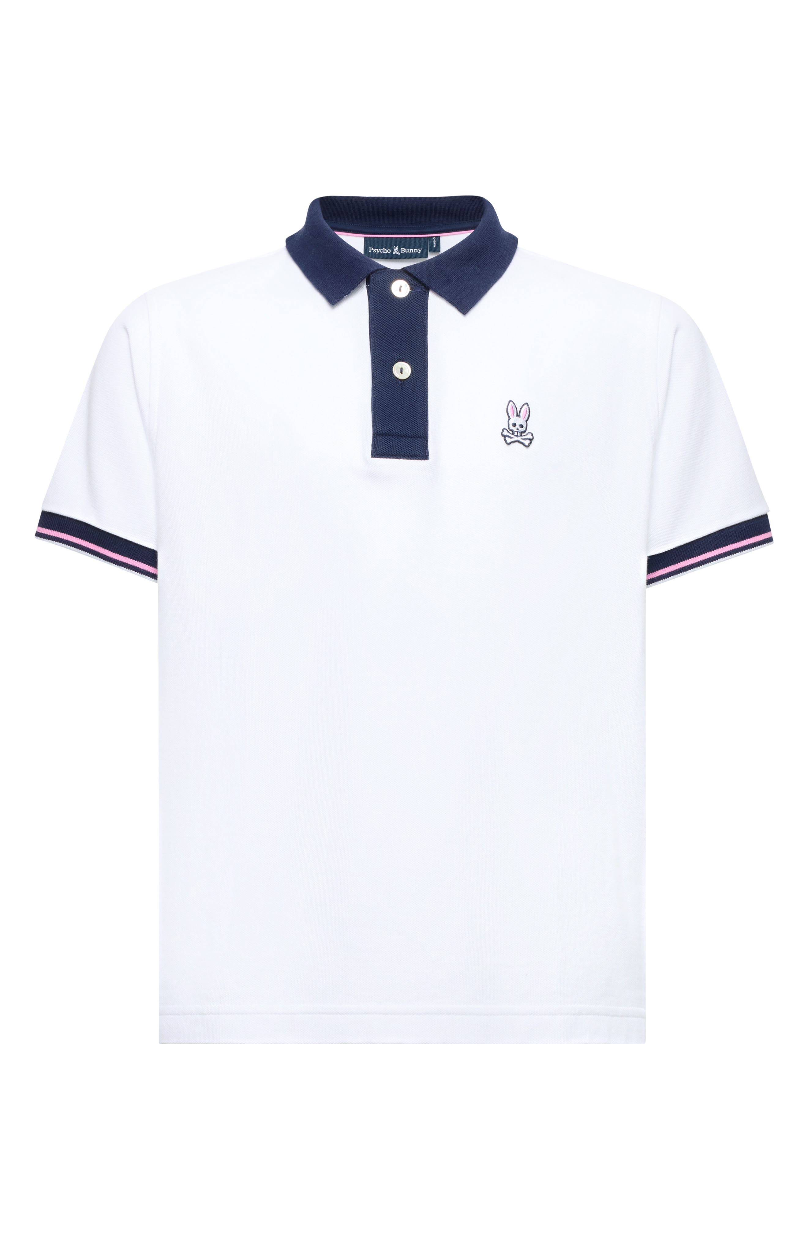Psycho Bunny Kids' Archive Tipped Cotton Piqué Polo