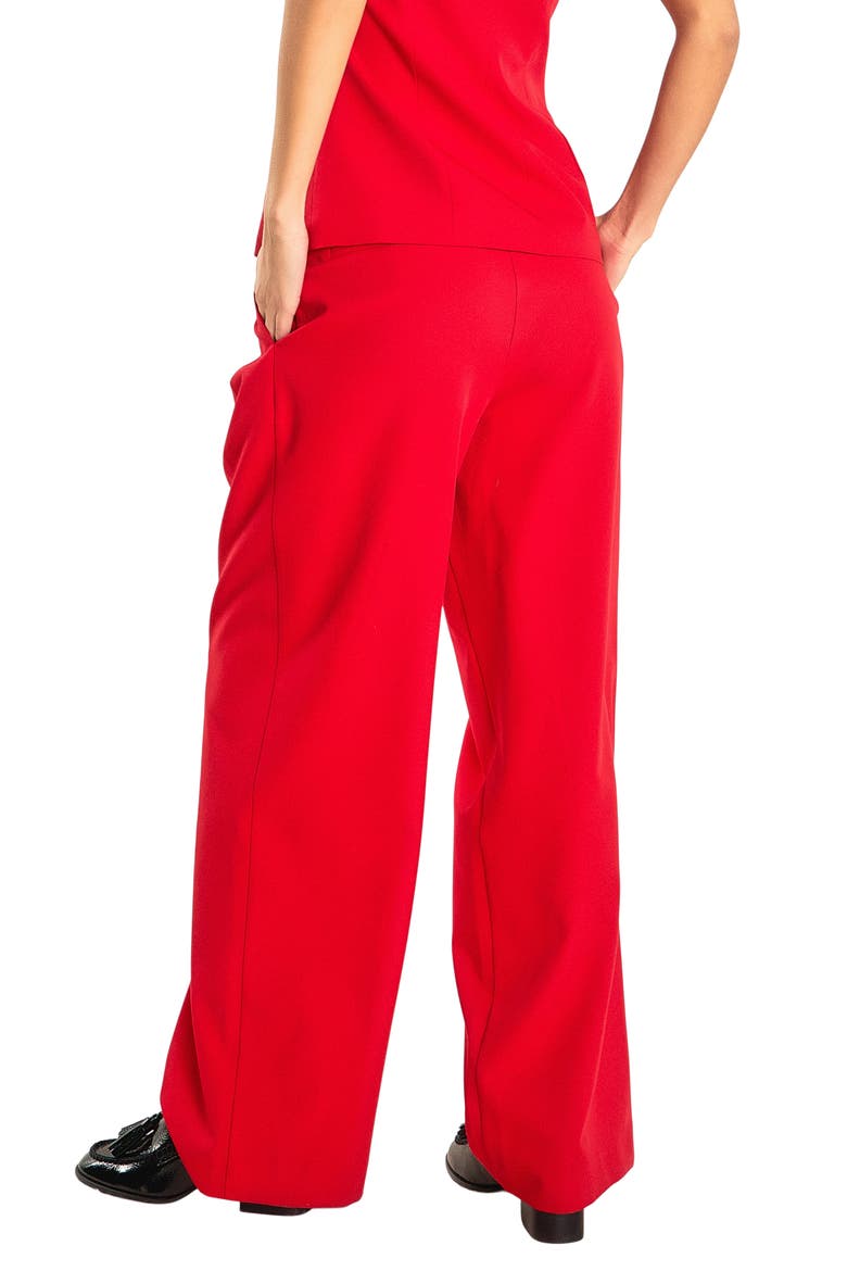 High Waist Wide Leg Pants, Alternate, color, RED