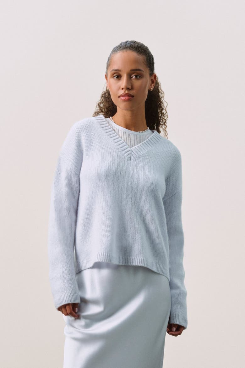FARAH CASHMERE V-NECK, Main, color, Cloud