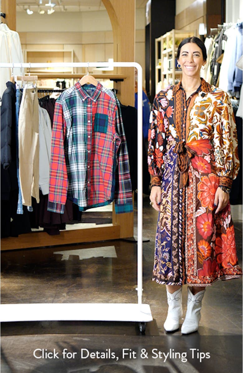 Kids' Plaid Cotton Poplin Button-Down Shirt, sales video thumbnail