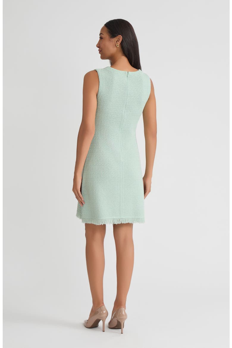 Tonal Fringe Trim Knit Sheath Dress, Alternate, color, Fresh Mint