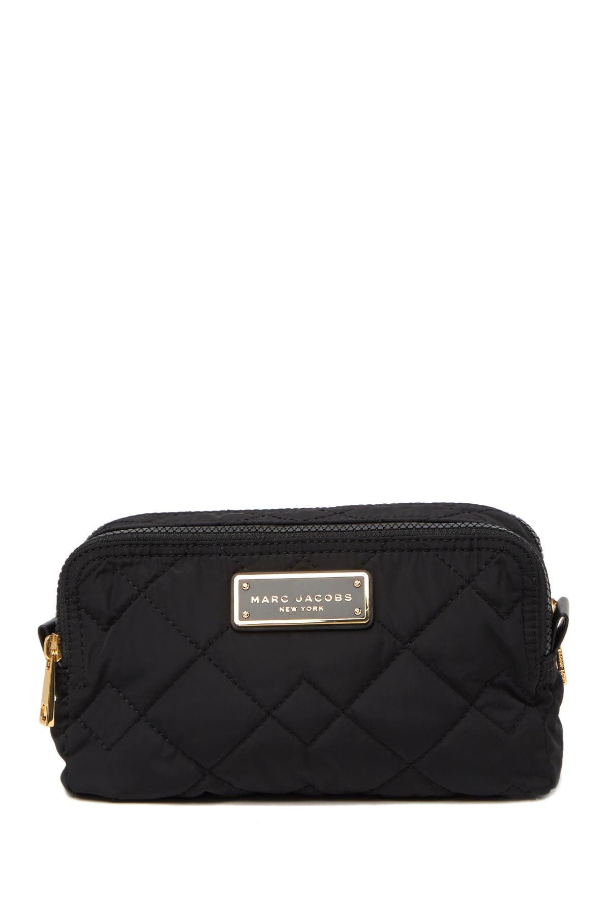 Marc Jacobs Quilted Double Zip Cosmetics Bag, Main, color, 