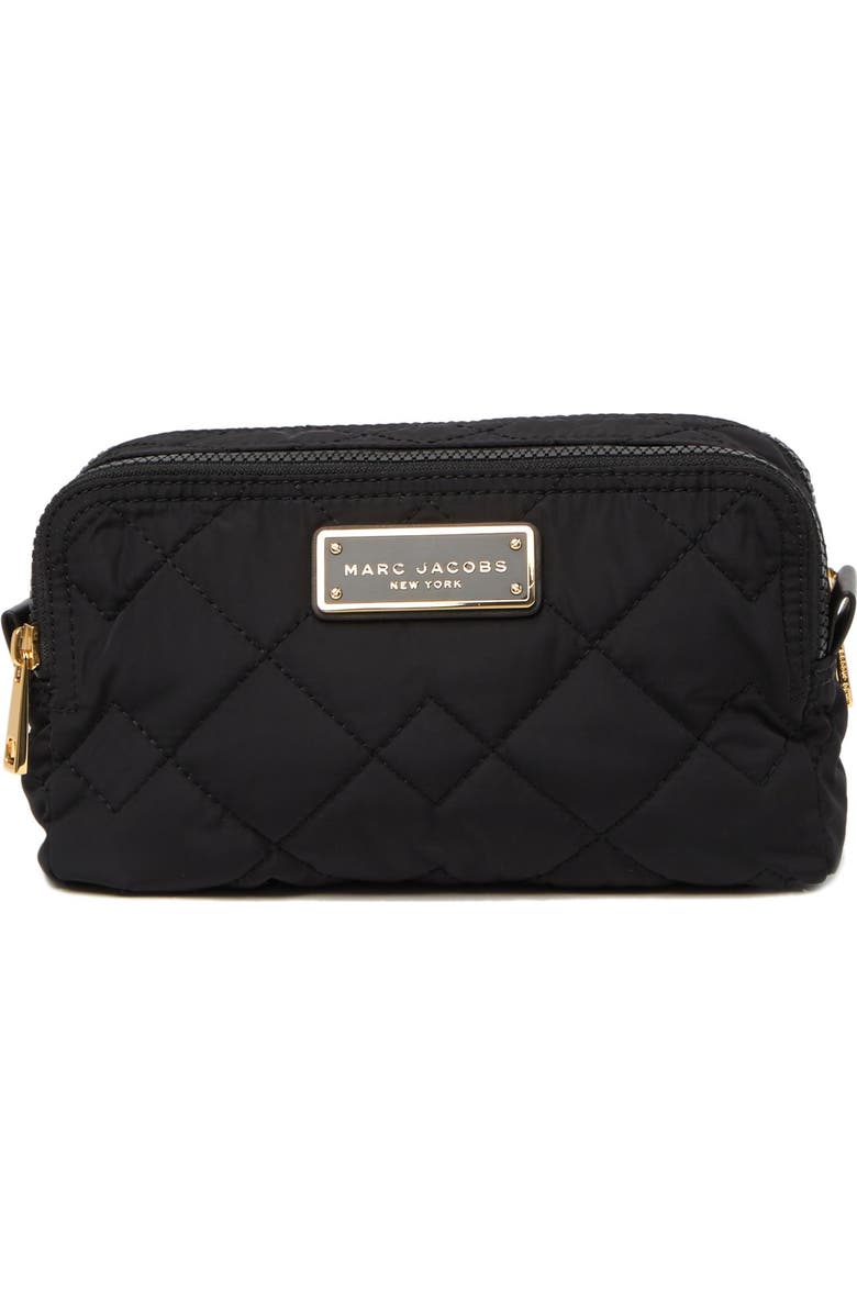 Marc Jacobs Quilted Double Zip Cosmetics Bag, Main, color,