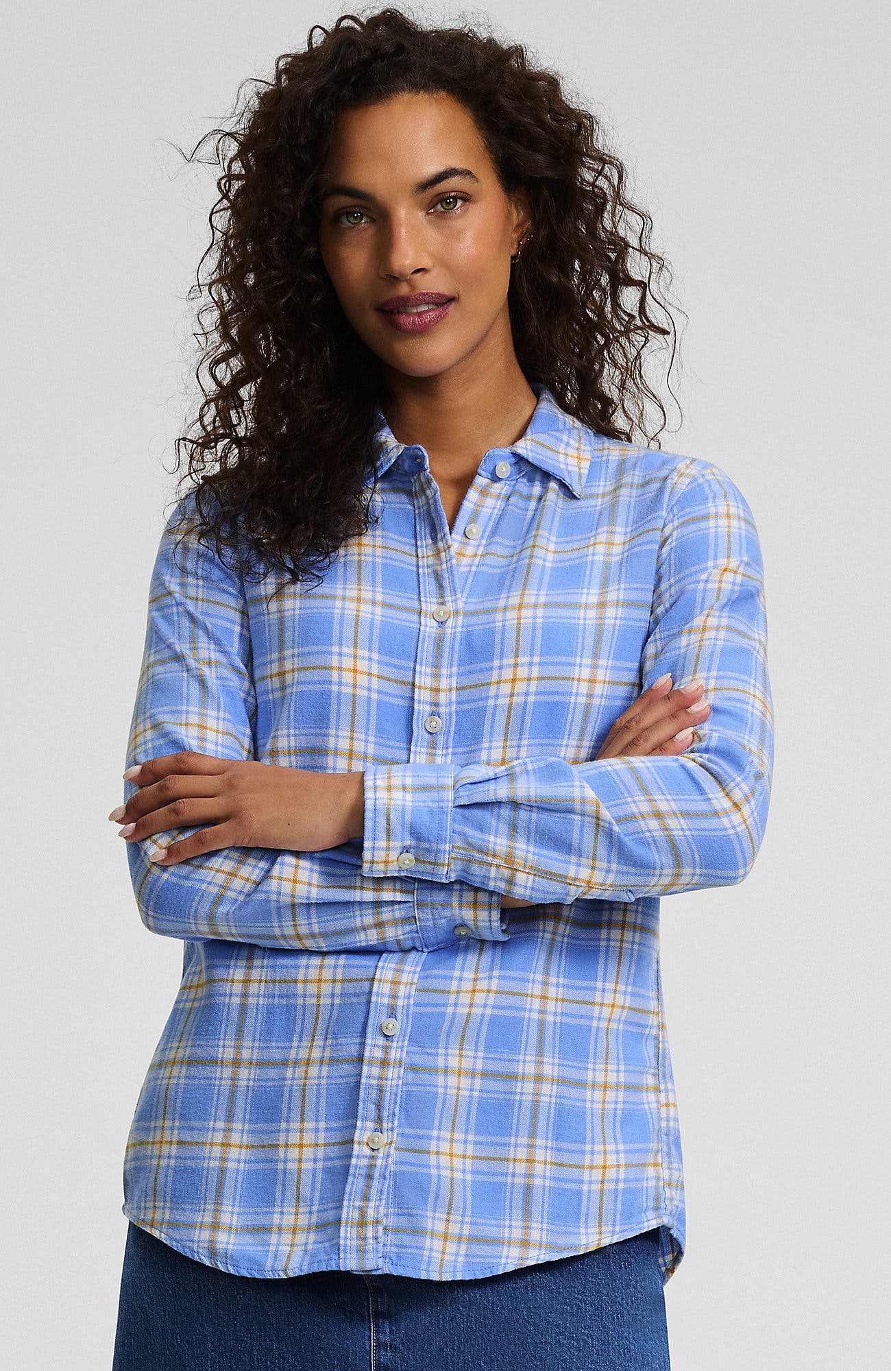 Blue/Ivory Plaid