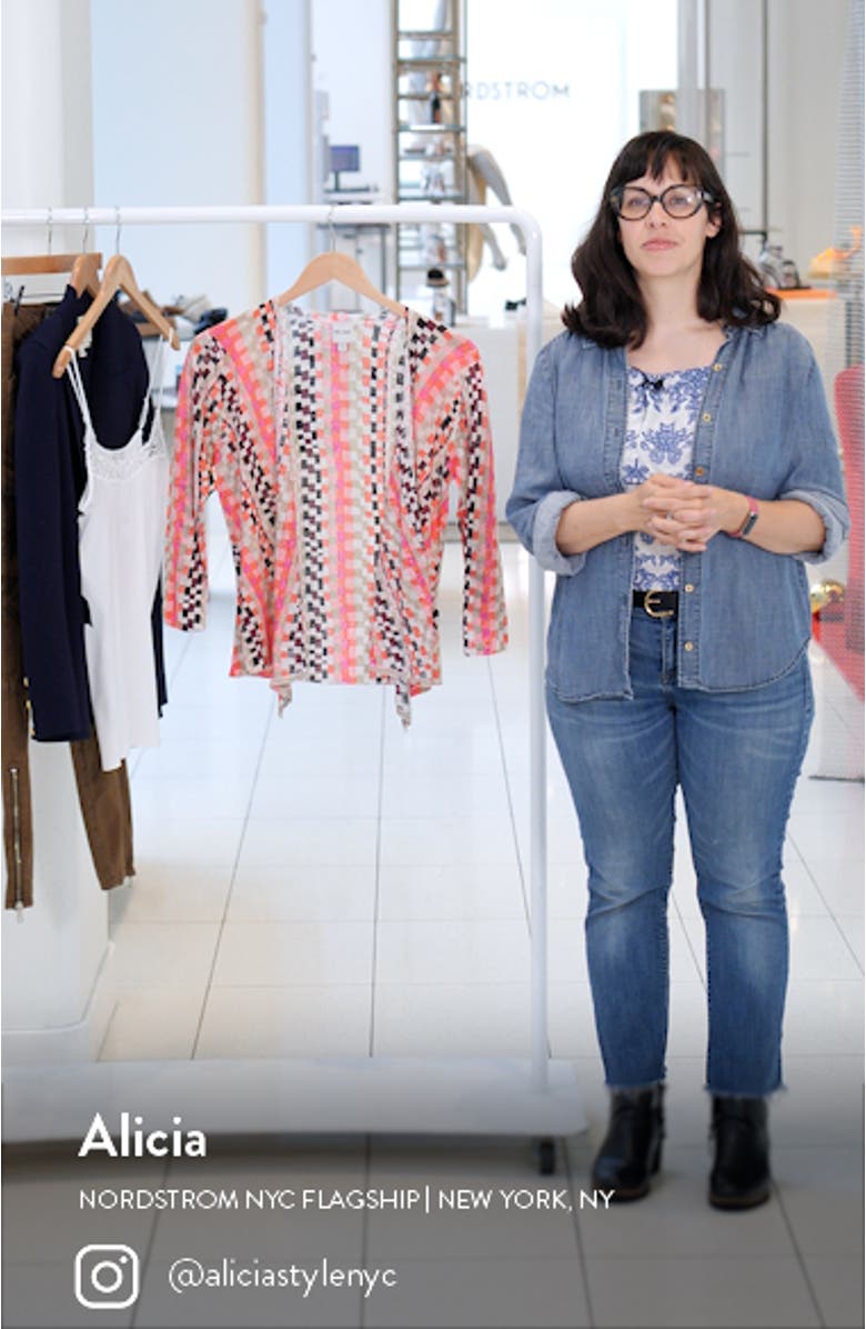 Pixel Sunset 4-Way Linen Blend Convertible Cardigan, sales video thumbnail