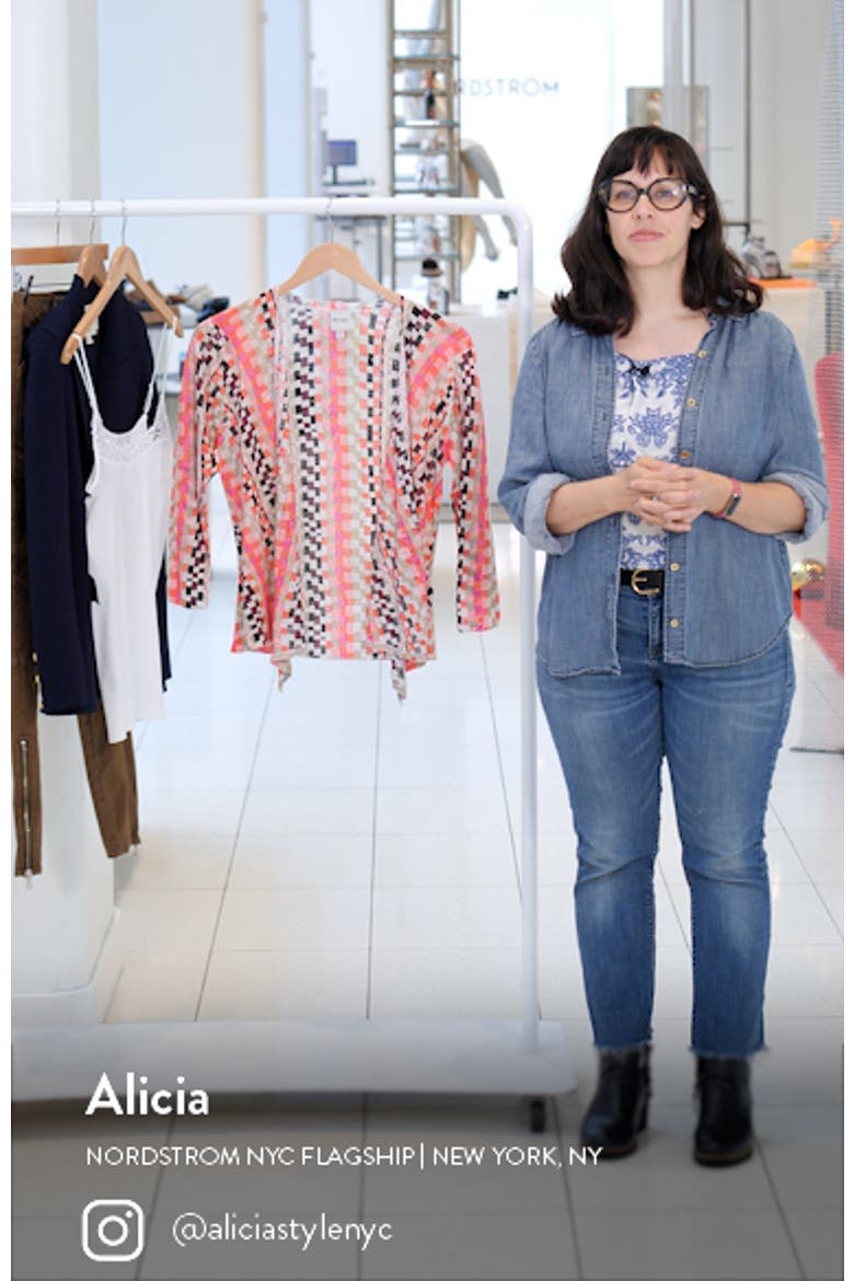 Pixel Sunset 4-Way Linen Blend Convertible Cardigan video